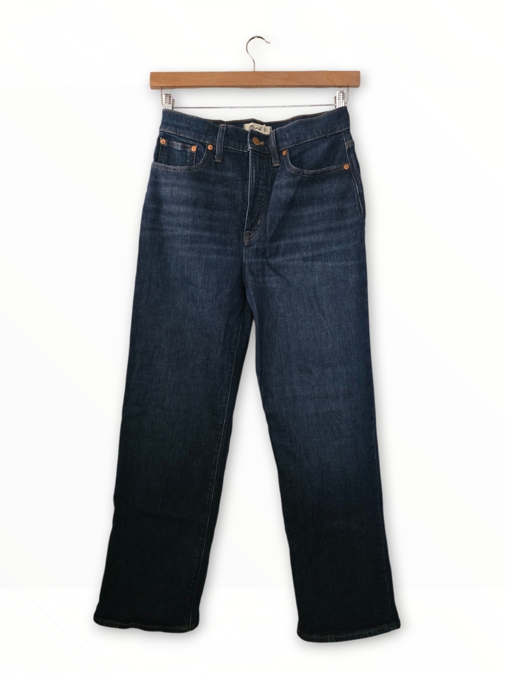 Madewell The Perfect Vintage Wide-Leg Jeans Dark Blue Wash Size 28
